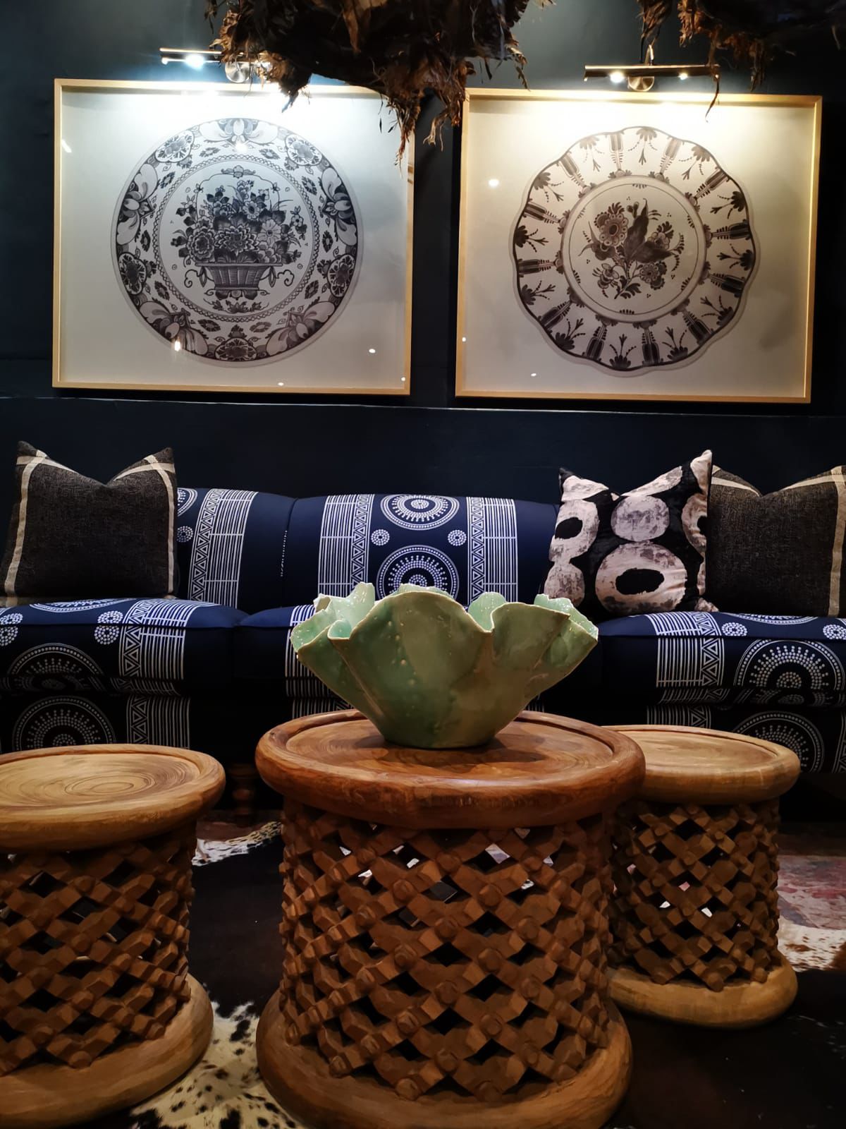 Custom Couches, Pottery & Wall Art